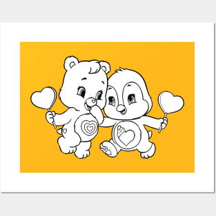 Twin care bears Posters and Art